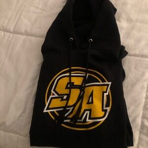 Classic Saint Anthony’s black hoodie with Yellow SA Logo